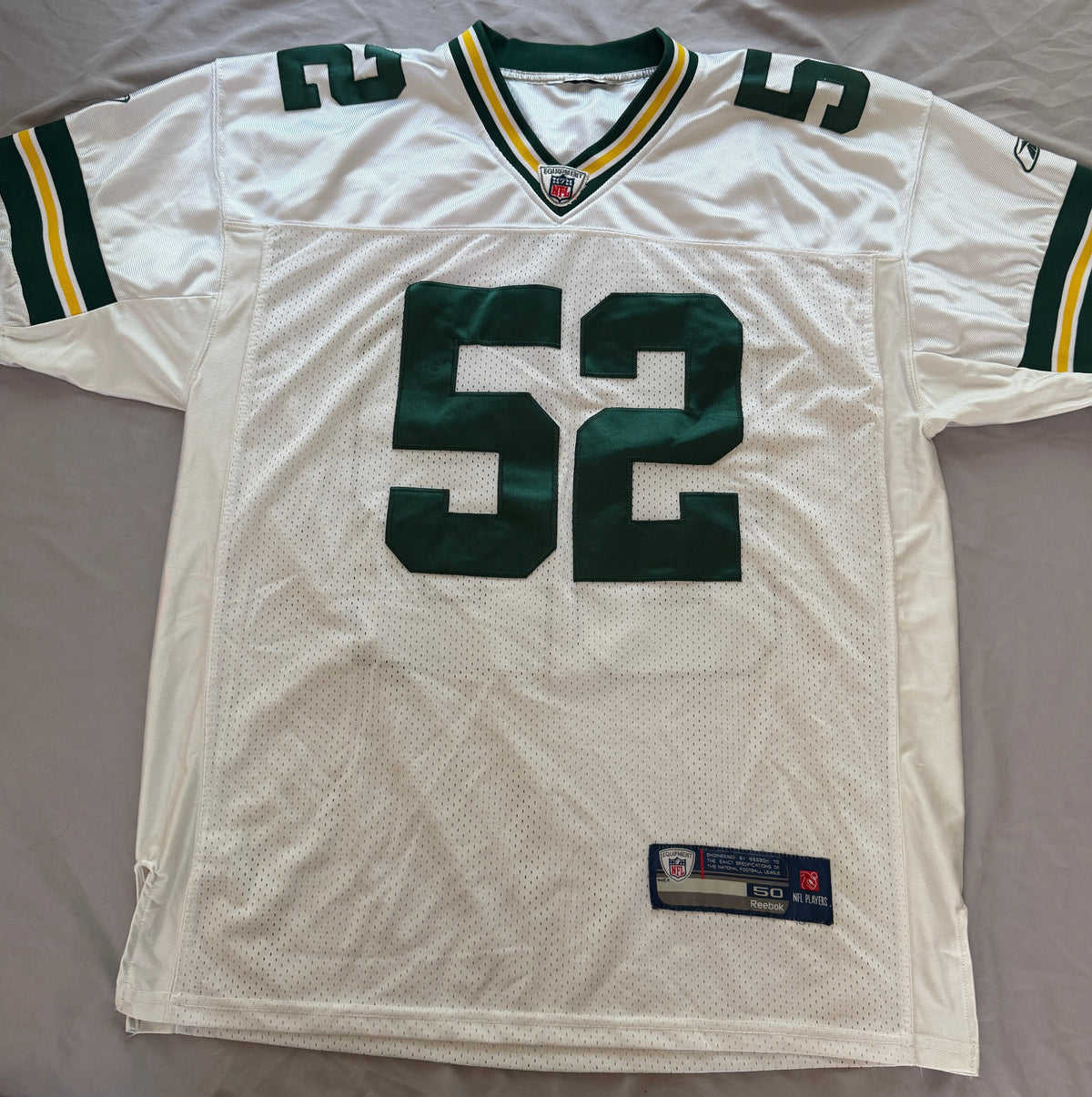Reebok Green Bay Packers Clay Matthews #52 NFL Jersey | White Men’s Size 50