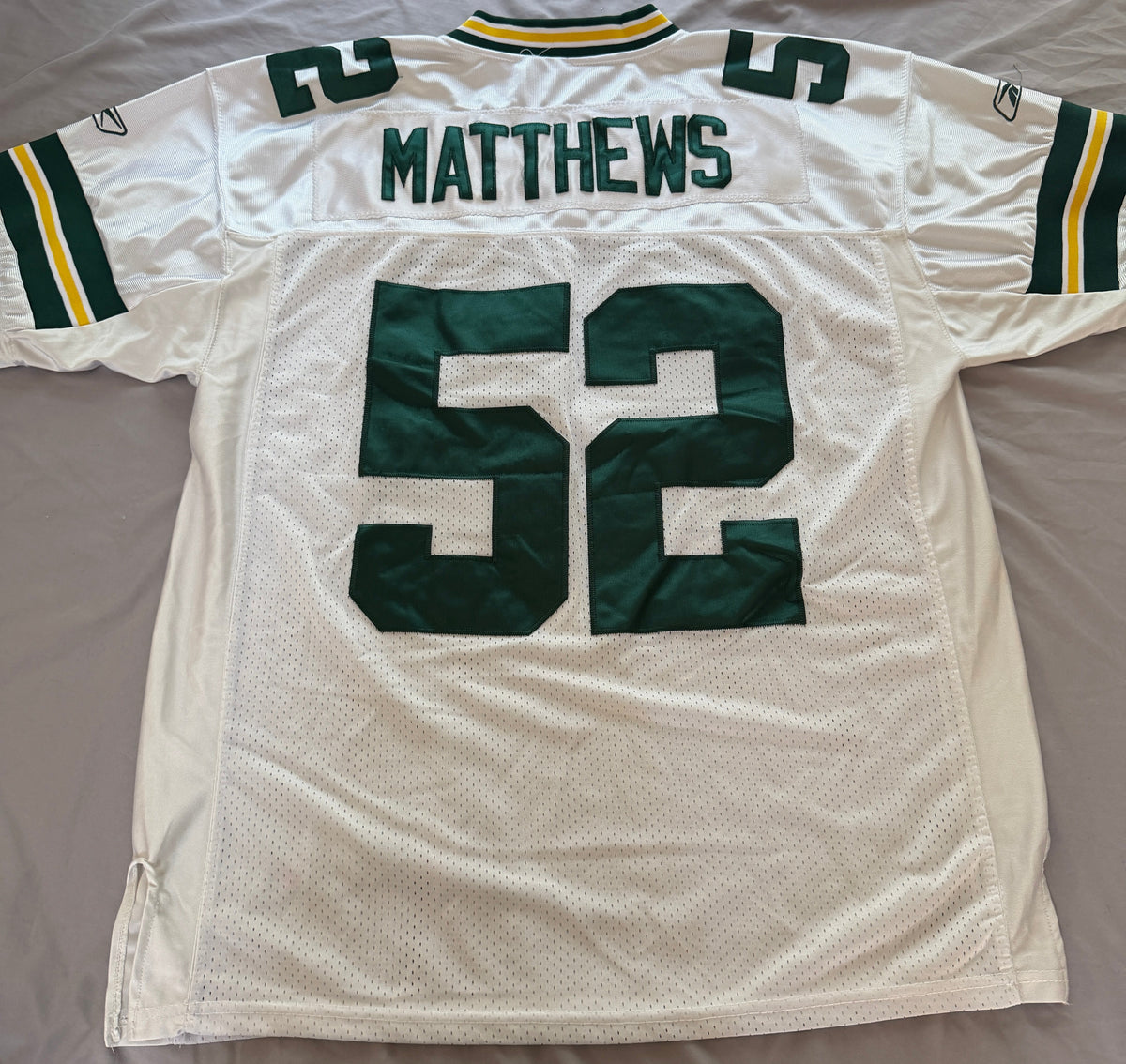 Reebok Green Bay Packers Clay Matthews #52 NFL Jersey | White Men’s Size 50