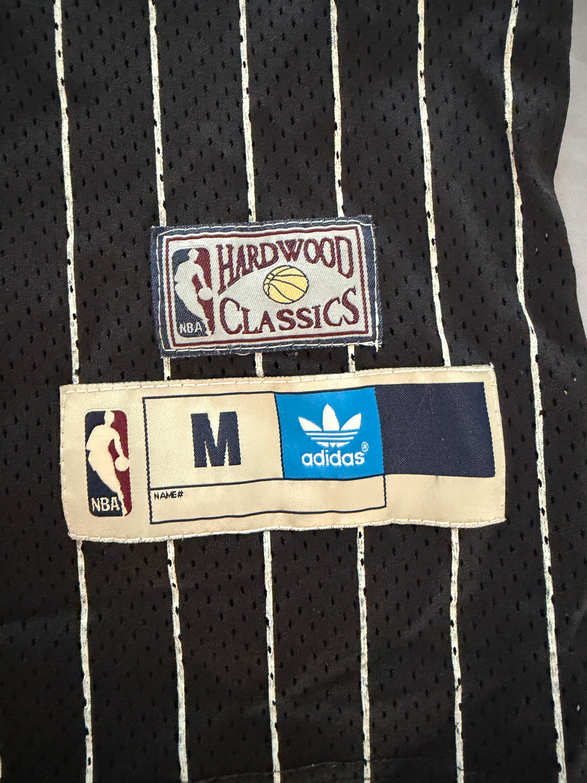 Adidas Orlando Magic Vince Carter #15 NBA Jersey | Black Pinstripe Soul Swingman Men's Medium