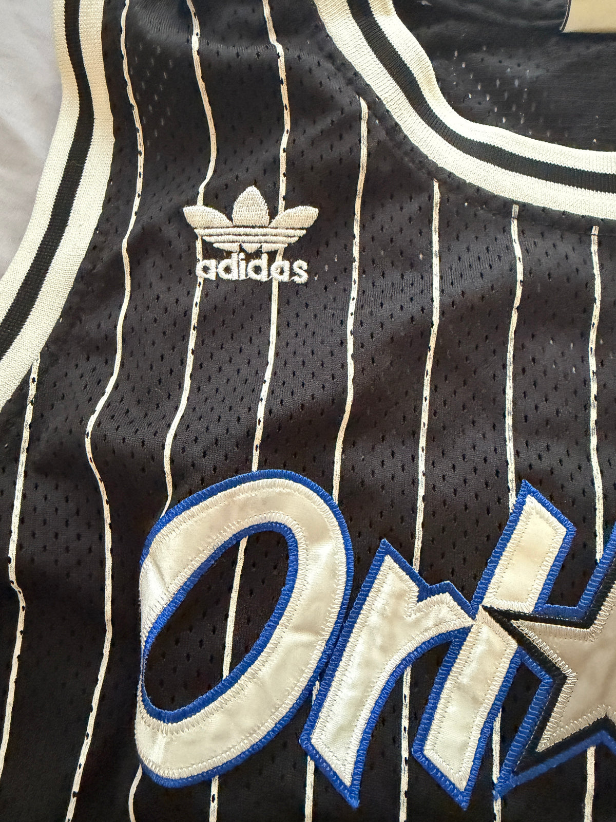 Adidas Orlando Magic Vince Carter #15 NBA Jersey | Black Pinstripe Soul Swingman Men's Medium