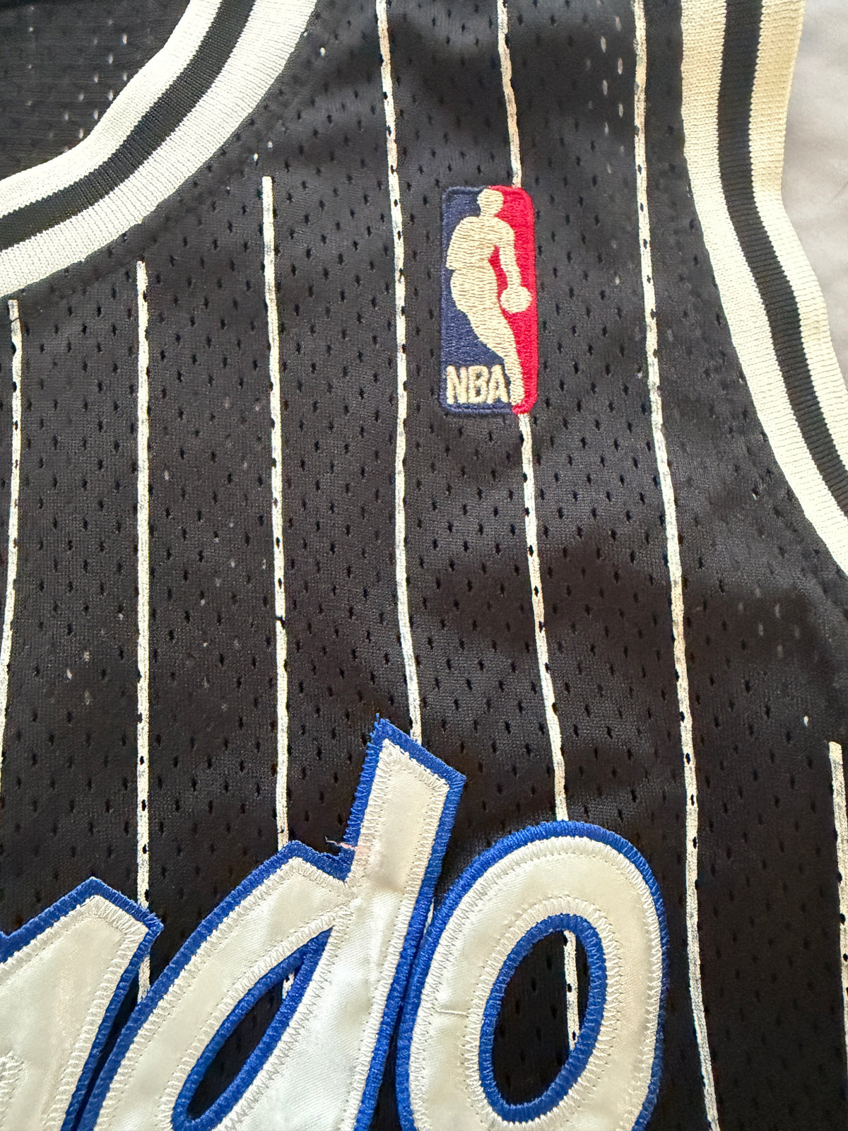Adidas Orlando Magic Vince Carter #15 NBA Jersey | Black Pinstripe Soul Swingman Men's Medium