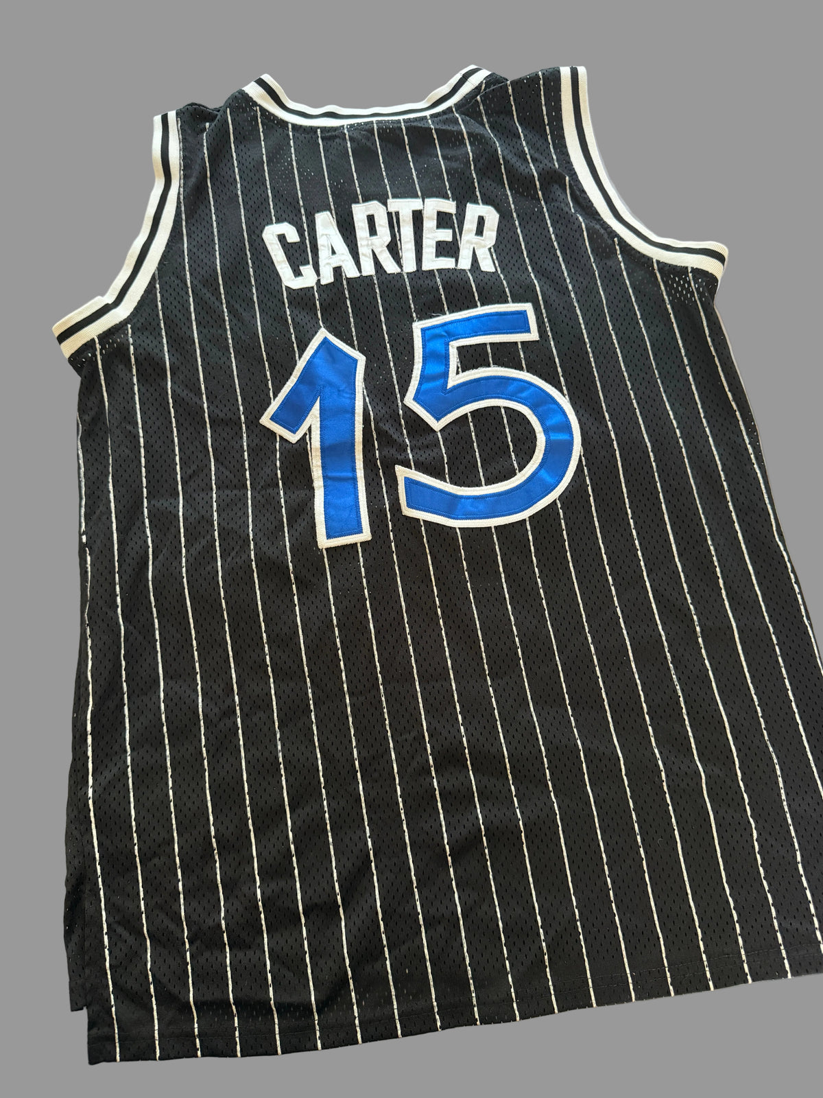 Adidas Orlando Magic Vince Carter #15 NBA Jersey | Black Pinstripe Soul Swingman Men's Medium